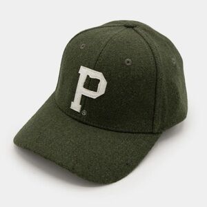 Portland Gear | Unisex Olive Wool Blend ‘P’ Cap Core Adjustable Baseball Hat OS
